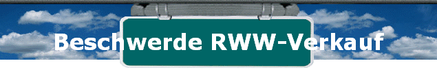 Beschwerde RWW-Verkauf